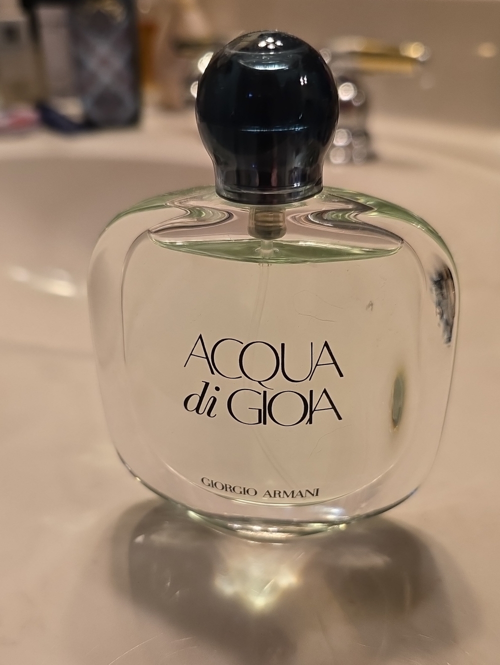 Giorgio Armani Acqua di Gioia Clear Bottle with Dark Blue Cap